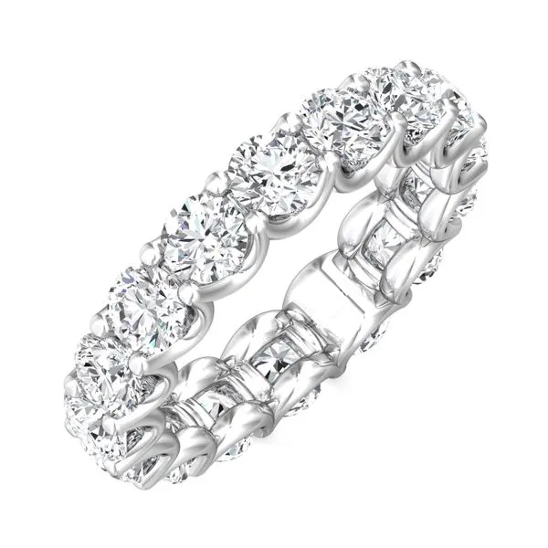 4.00 CTW AGI Certified Lab-Grown Diamond Eternity Band Ring In U-Prong Setting | G/VS Clarity | Choice of 14K White or Yellow Gold-2
