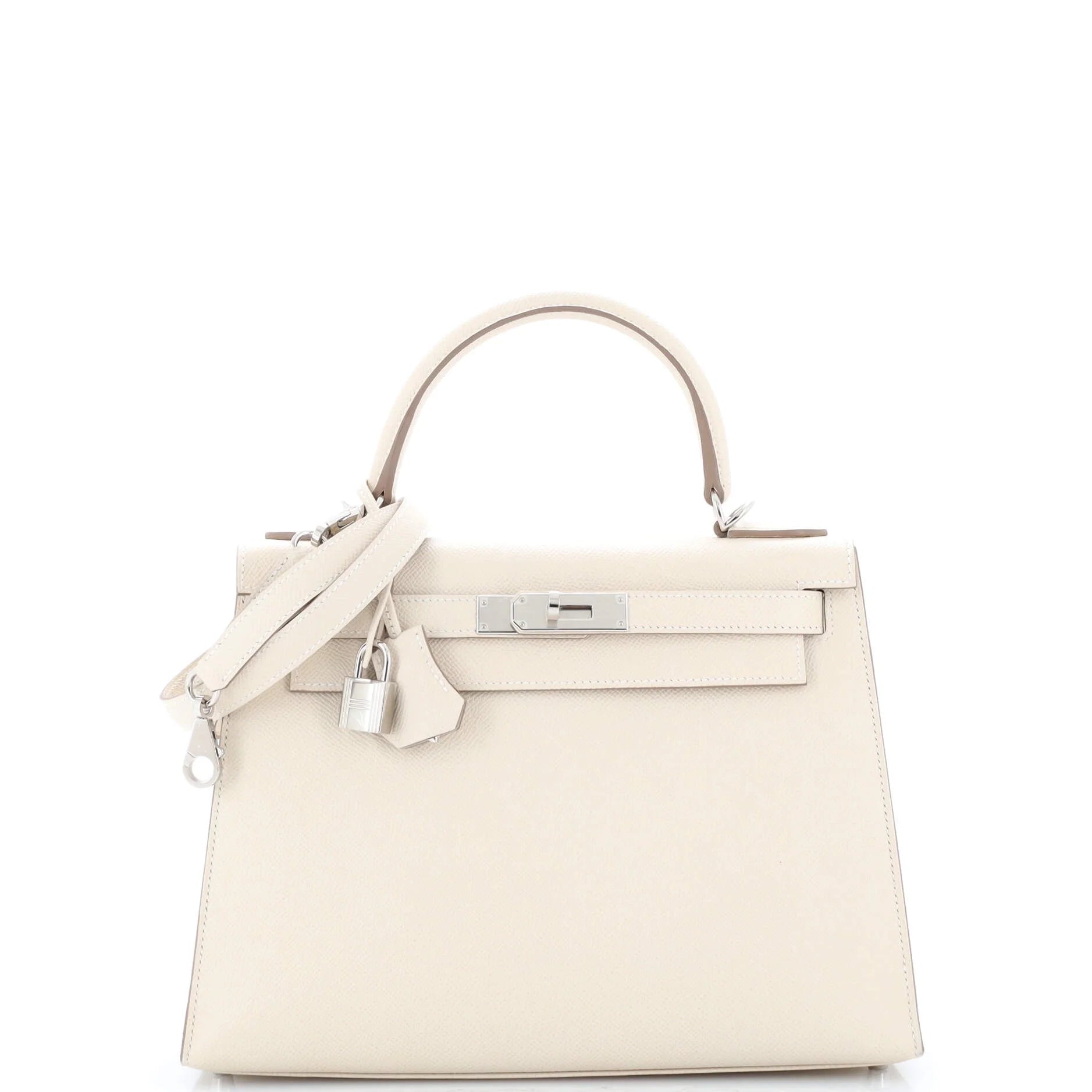 Pre-Owned Kelly Handbag Light Epsom with Palladium Hardware 28