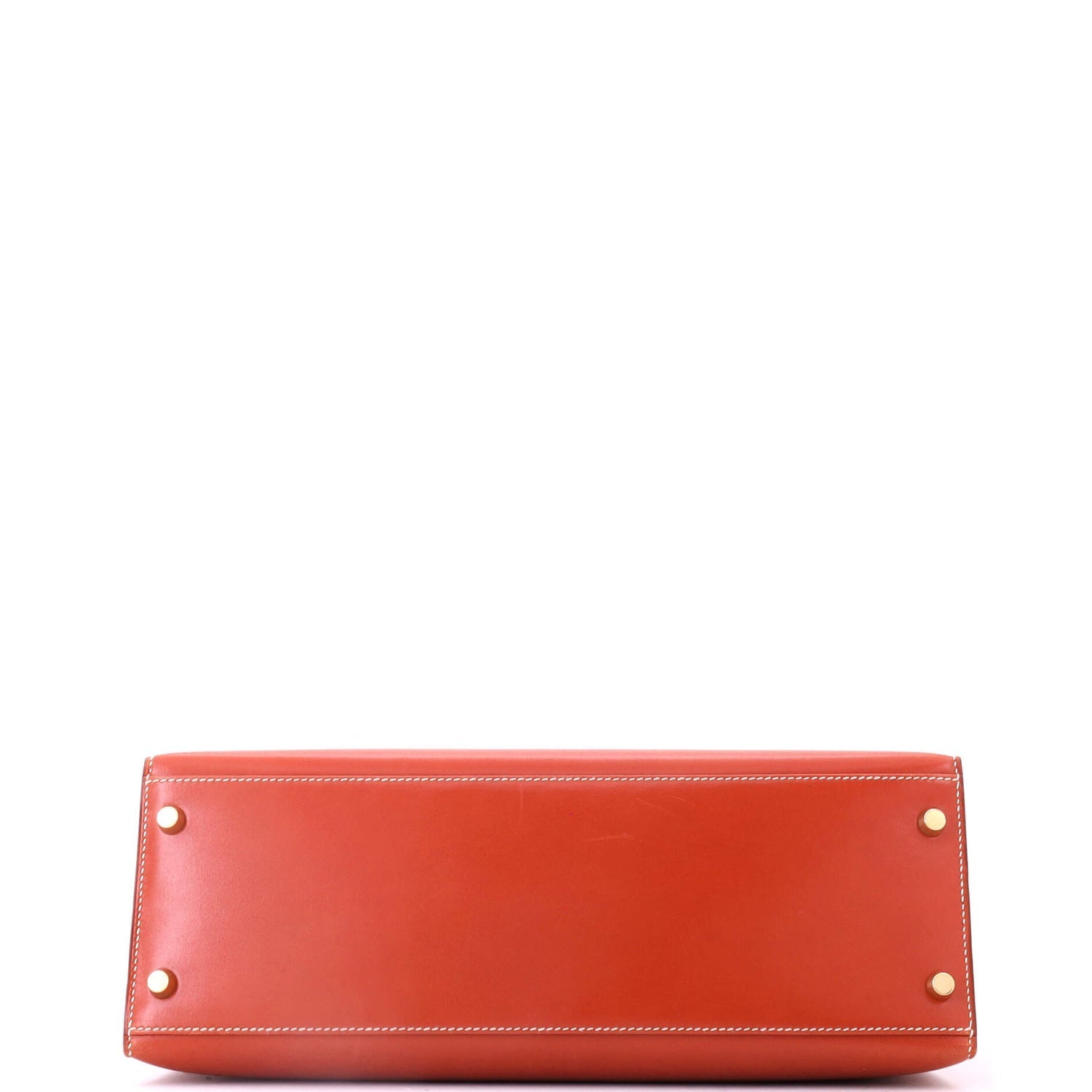 Kelly Handbag Brique Box Calf with Gold Hardware 32