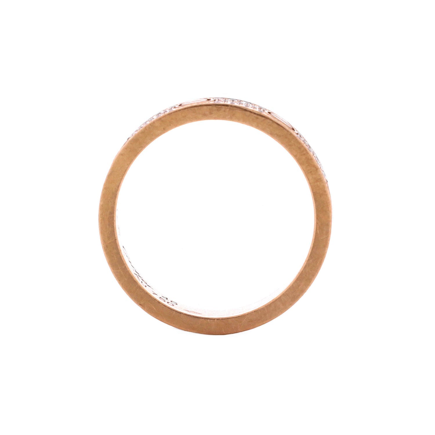 Love Wedding Band Pave Diamonds Ring 18K Rose Gold and Diamonds