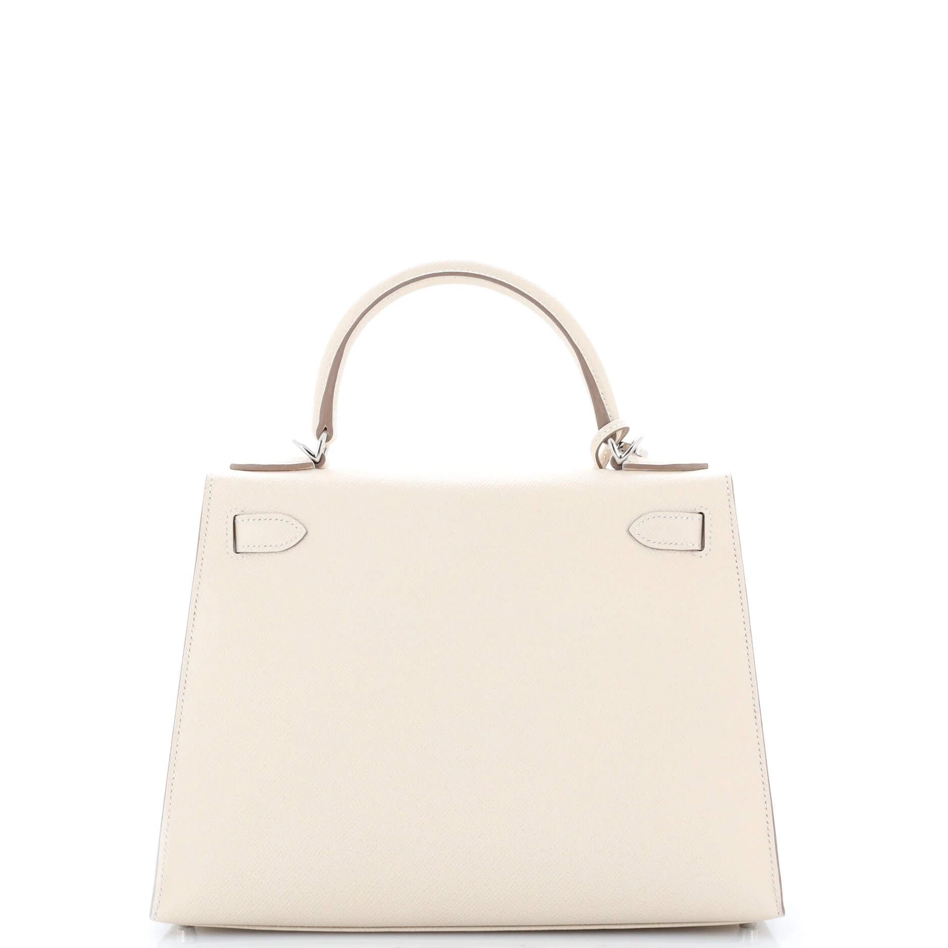 Pre-Owned Kelly Handbag Light Epsom with Palladium Hardware 28