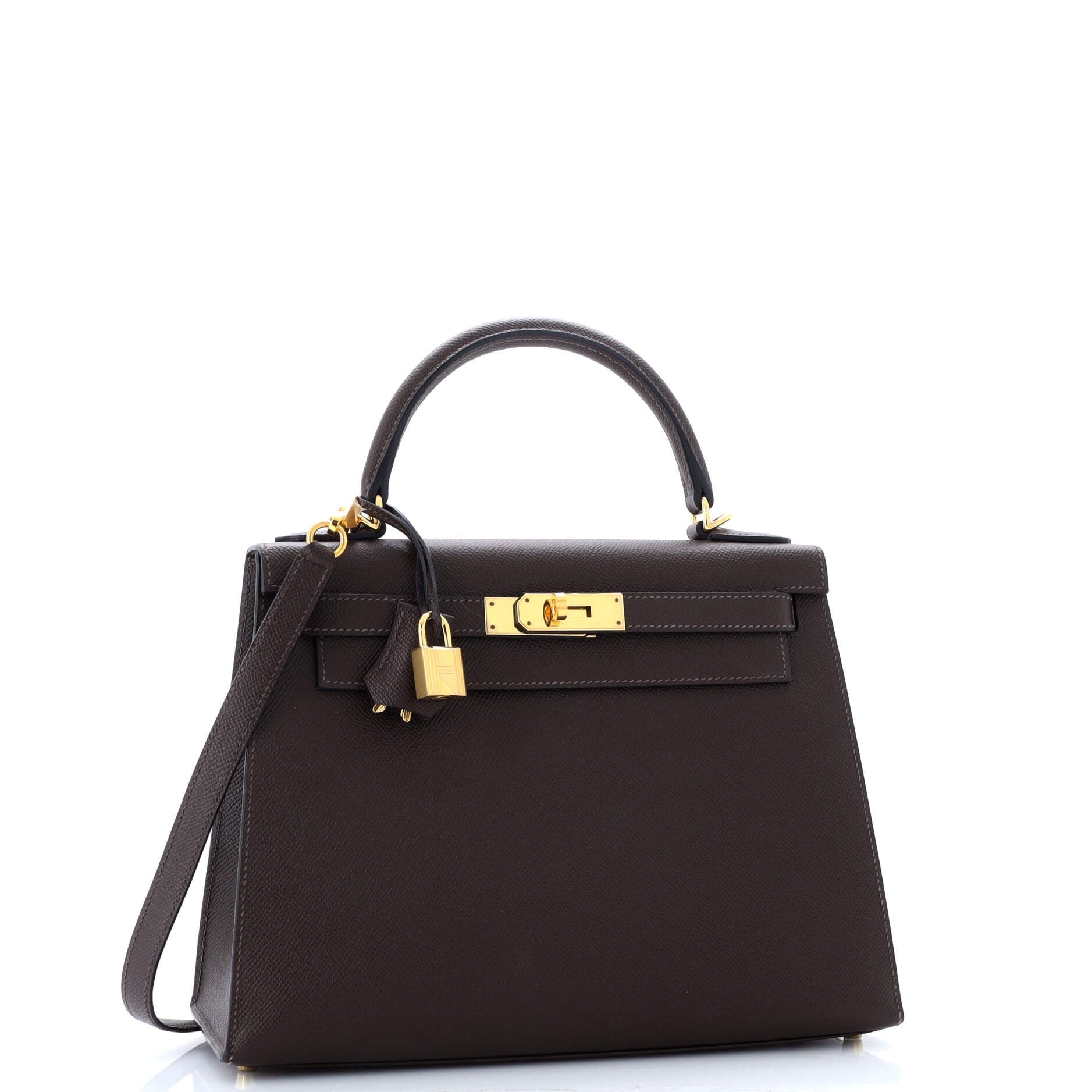Pre-Owned Kelly Handbag Chocolat Epsom with Gold Hardware 28