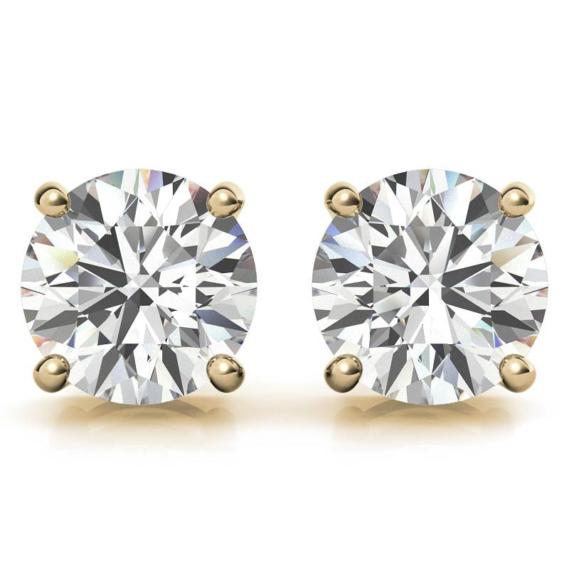 0.50 CTW AGI Certified Lab Grown Diamond (G-VS)  Stud Earrings in Choice Of 14K White or Yellow Gold-4