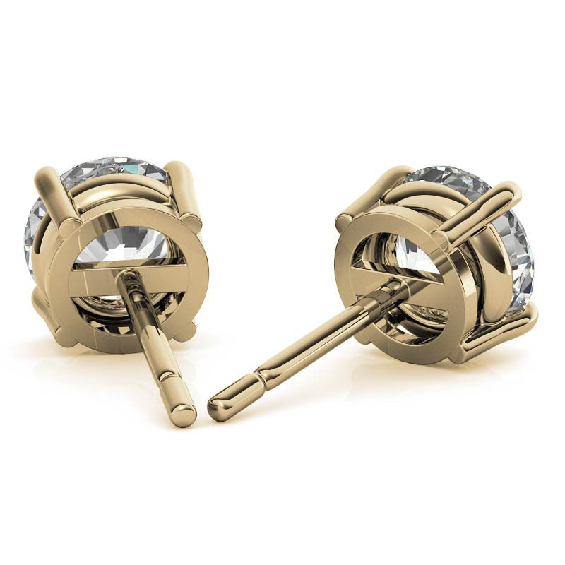 0.50 CTW AGI Certified Lab Grown Diamond (G-VS)  Stud Earrings in Choice Of 14K White or Yellow Gold-3